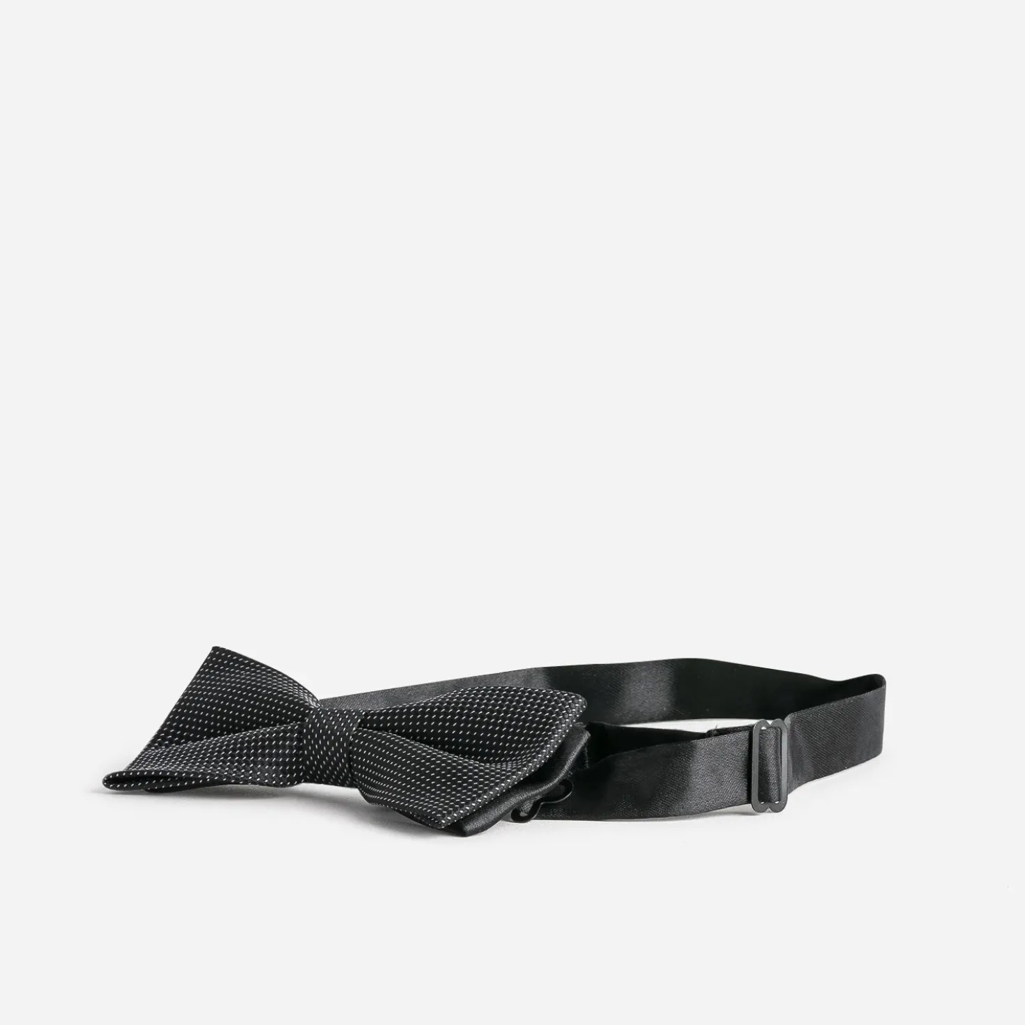 Nœud papillon noir faux-uni réglable