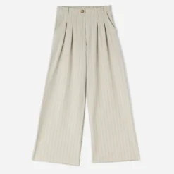 Pantalon de tailleur TEXTO beige rayures tennis