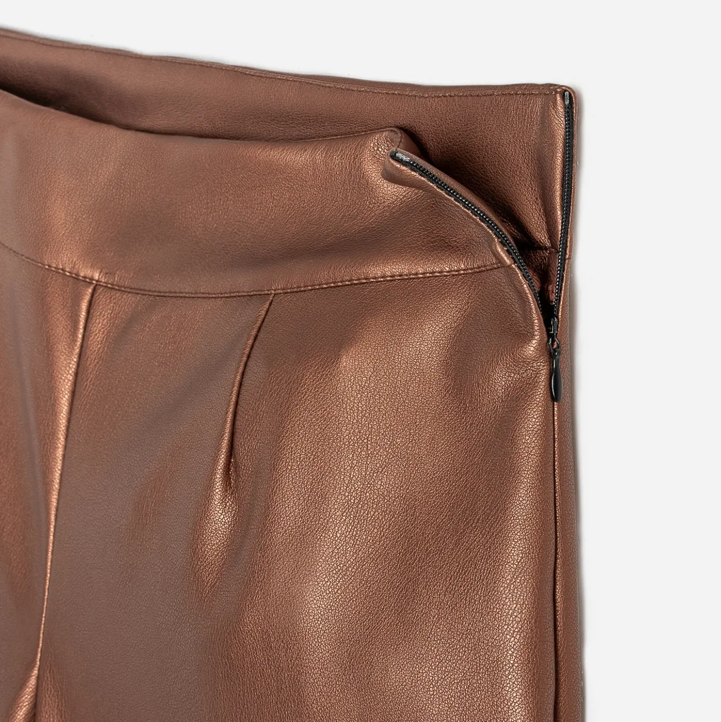 Pantalon large TEXTO marron métallisé