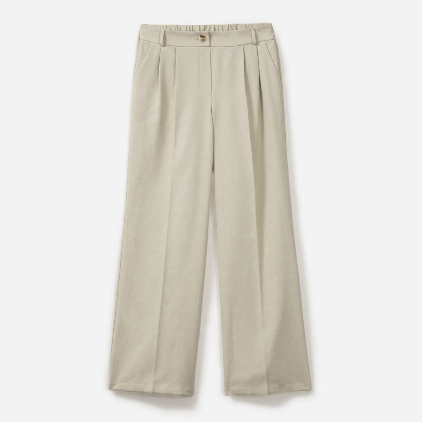 Pantalon TEXTO beige large