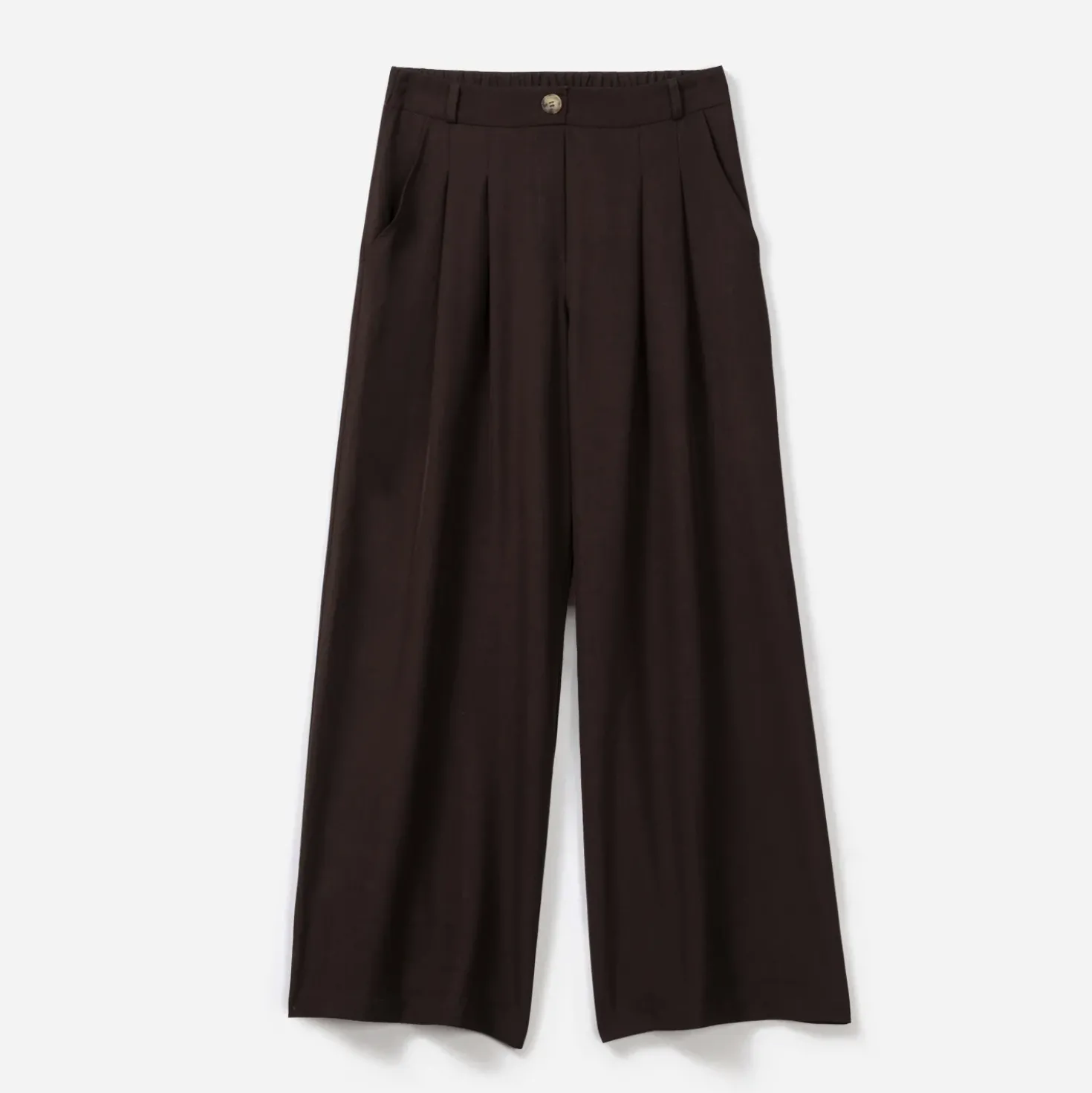 Pantalon TEXTO marron large