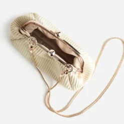 Pochette écrue tressée