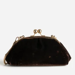 Pochette marron velours