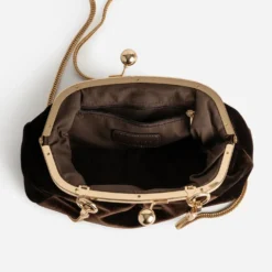 Pochette marron velours