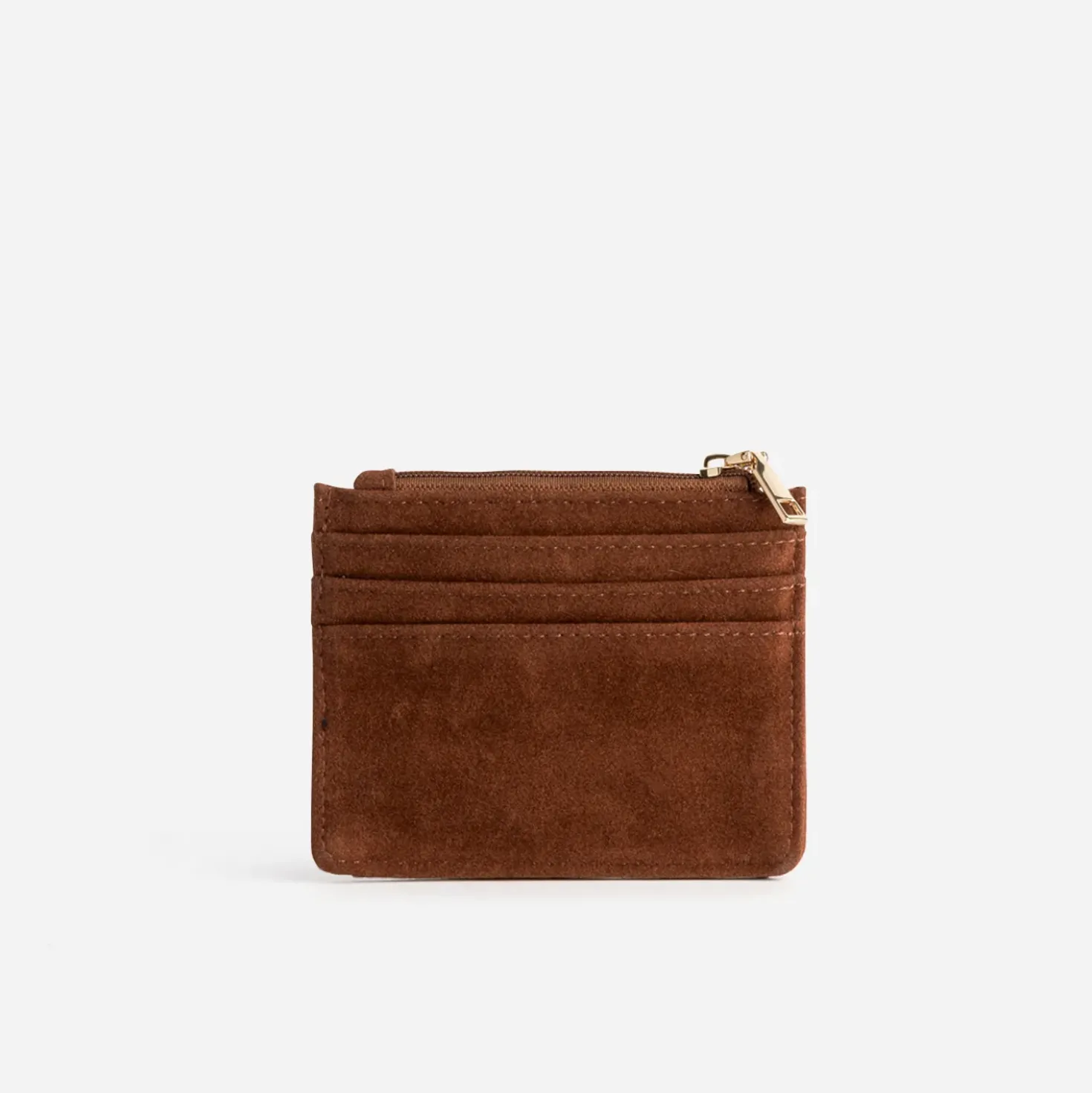 Porte-cartes cognac suédé