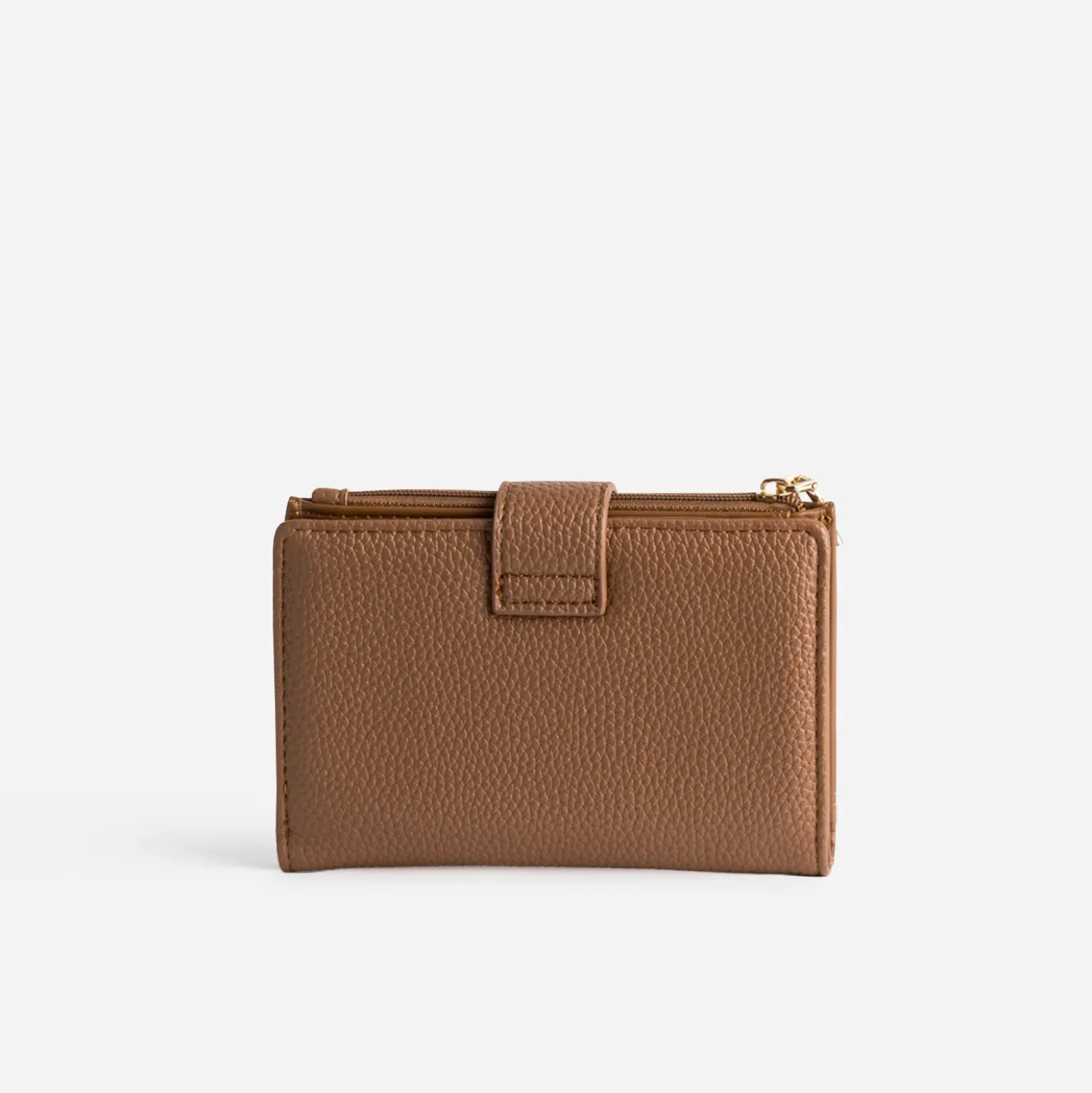 Portefeuille camel barrette métal