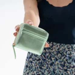 Porte-monnaie femme vert