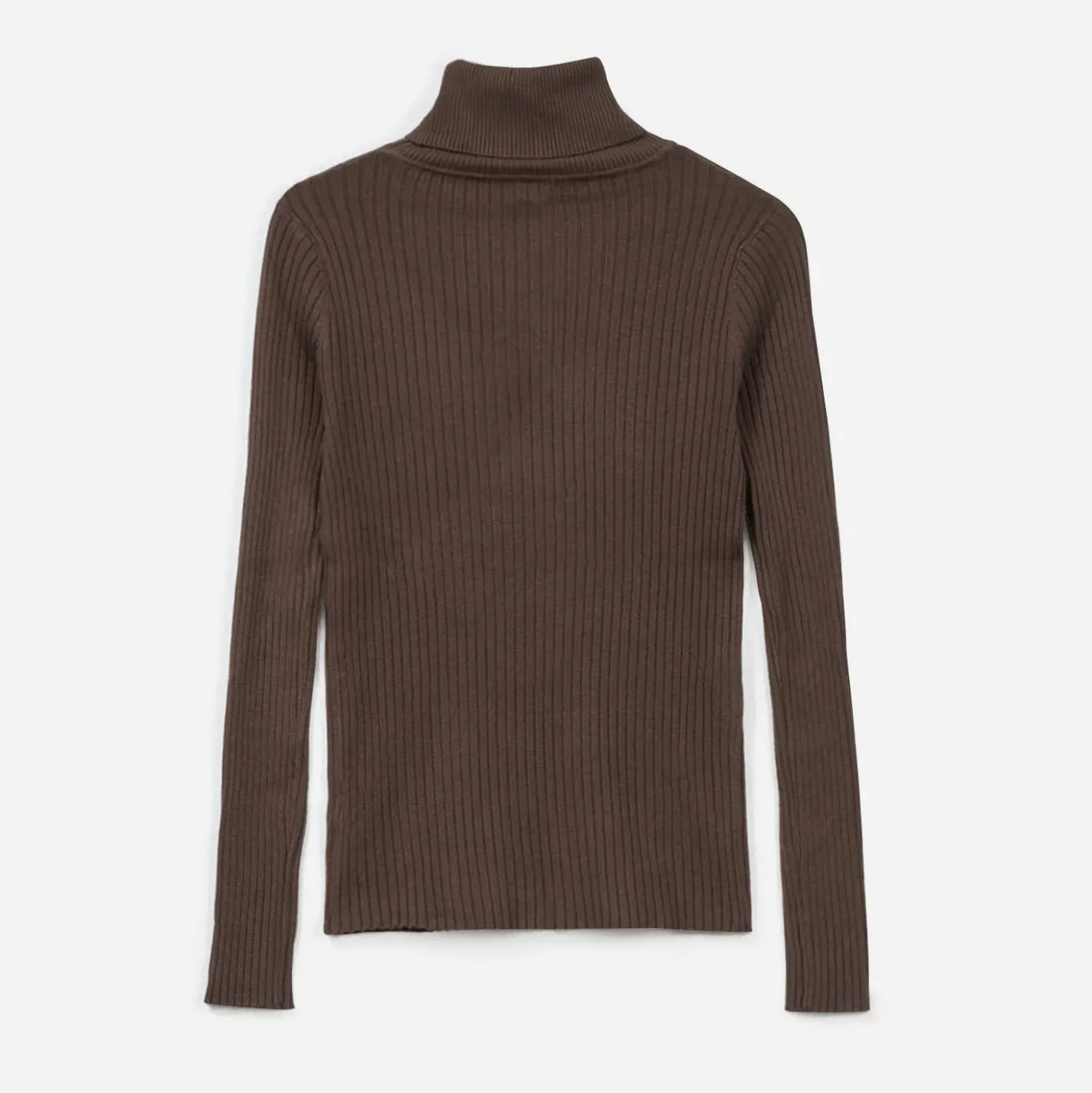 Pull ERAM WEAR marron tricot à col roulé