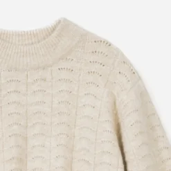 Pull TEXTO écru en tricot
