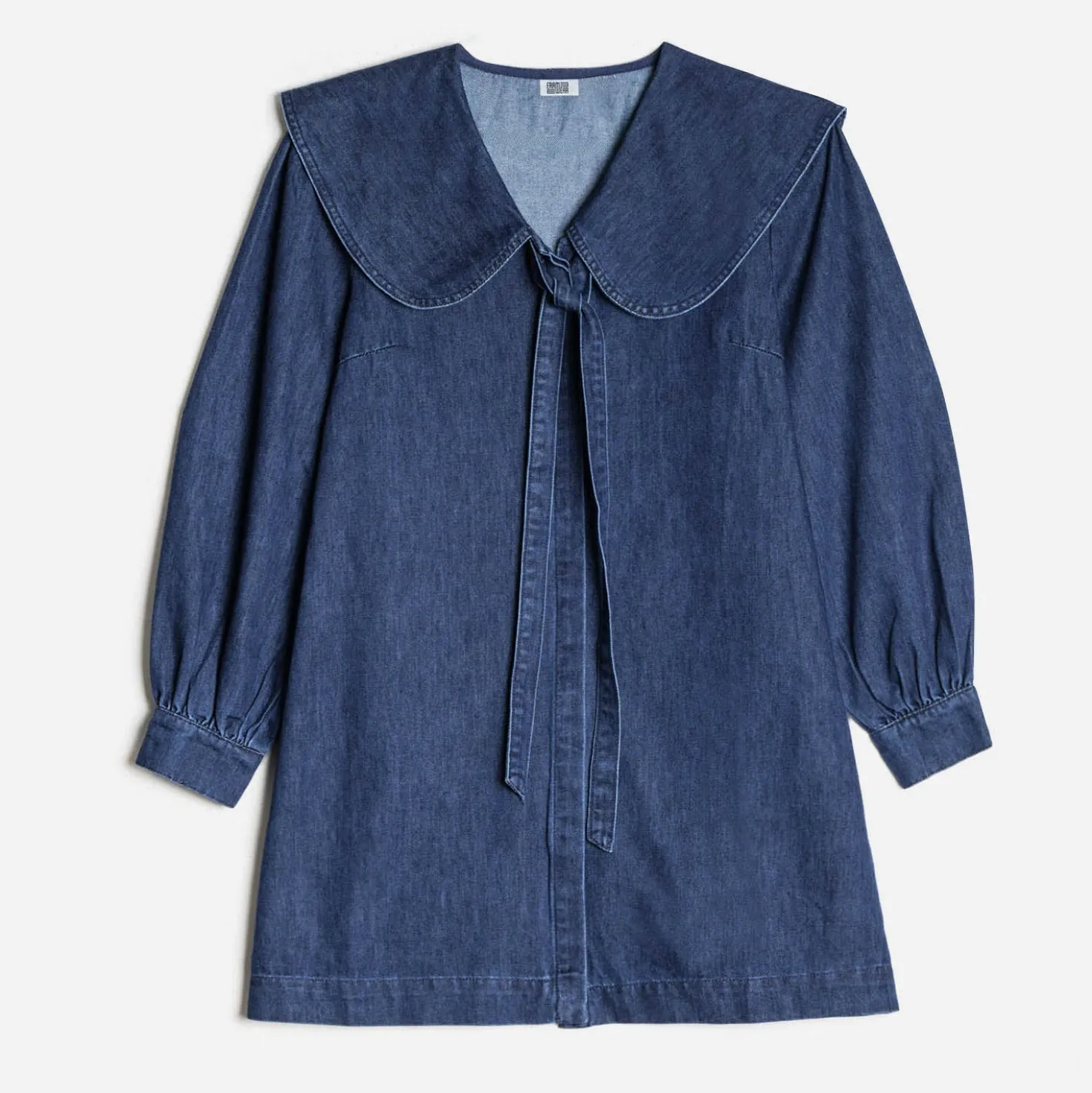 Robe en jean ERAM WEAR bleue col Claudine