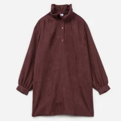 Robe ERAM WEAR bordeaux maille velours côtelé