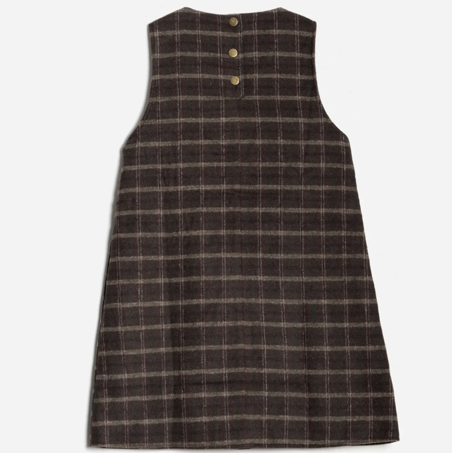 Robe ERAM WEAR marron motif carreaux