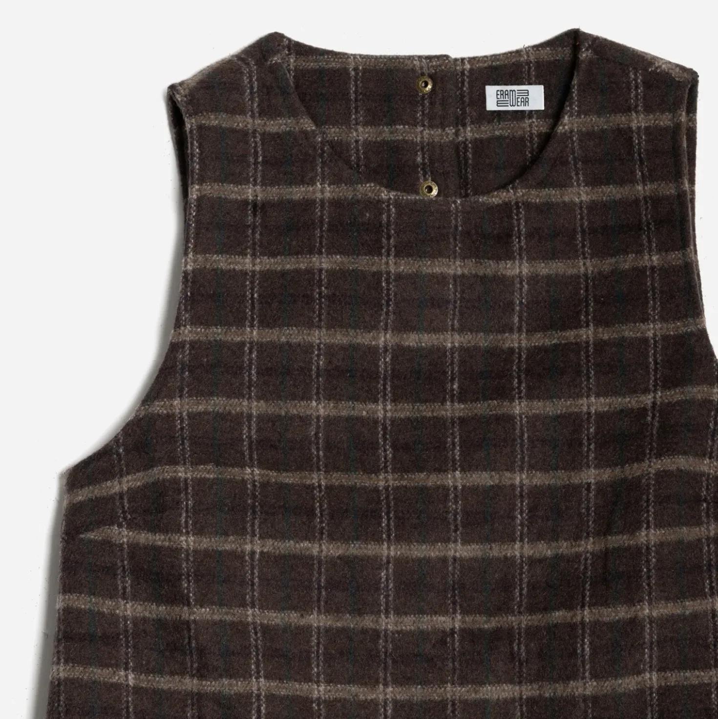 Robe ERAM WEAR marron motif carreaux