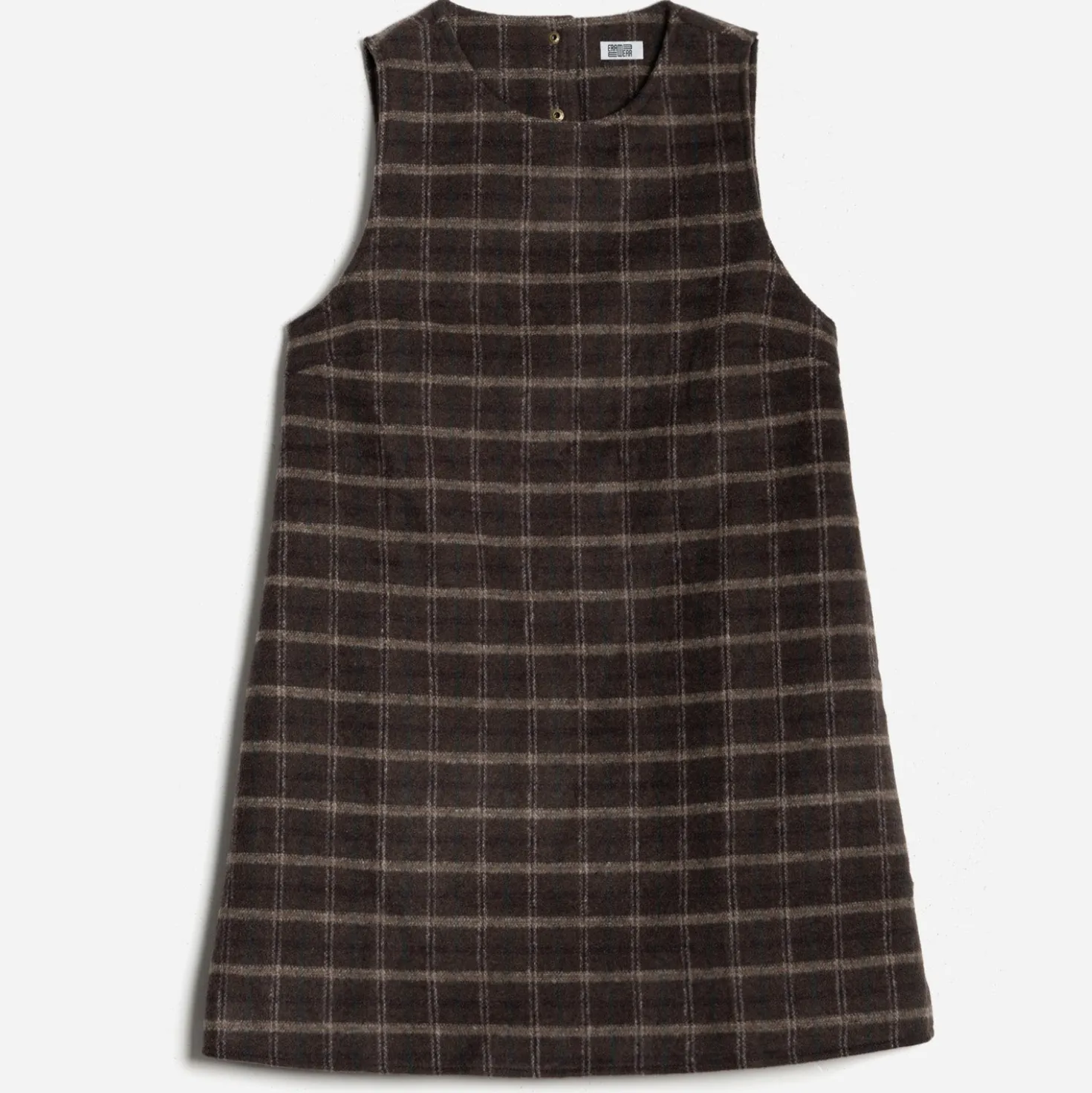 Robe ERAM WEAR marron motif carreaux