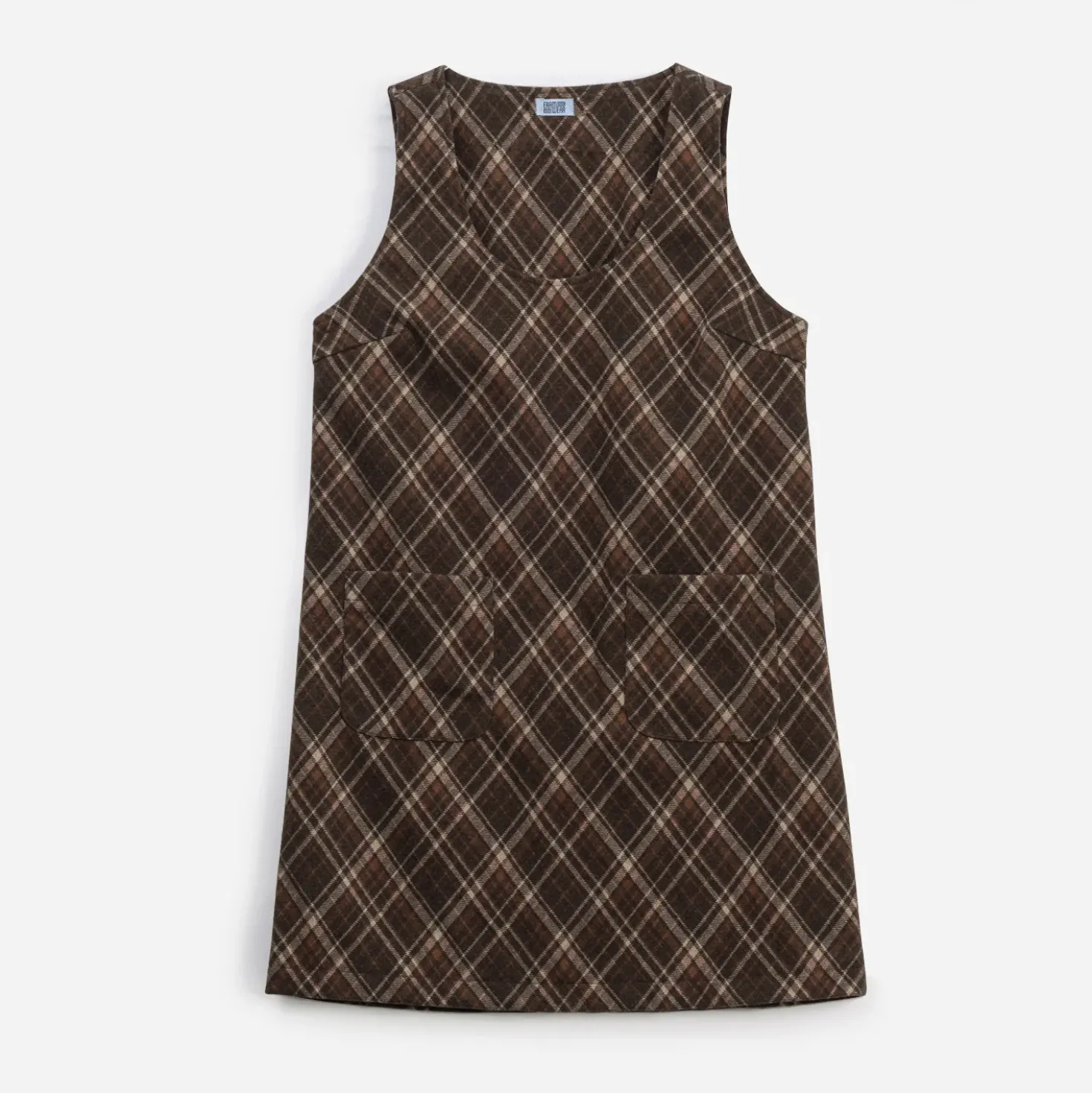 Robe ERAM WEAR marron motif carreaux