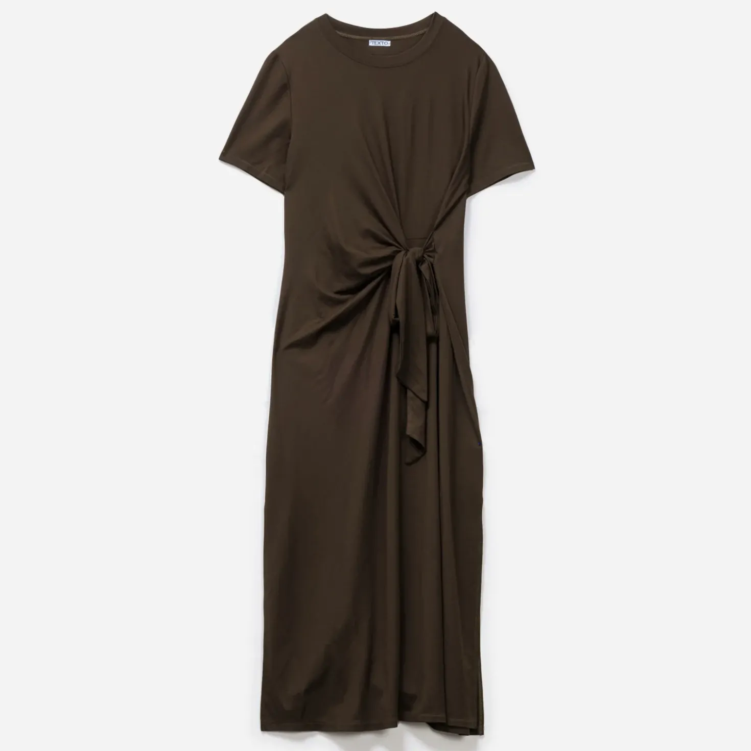 Robe longue marron fluide