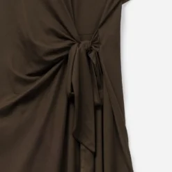 Robe longue marron fluide