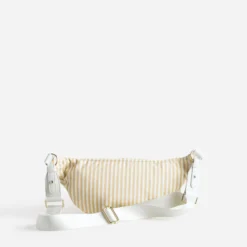 Sac-banane jaune toile motif rayures
