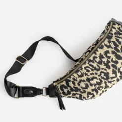 Sac-banane TEXTO beige motif léopard