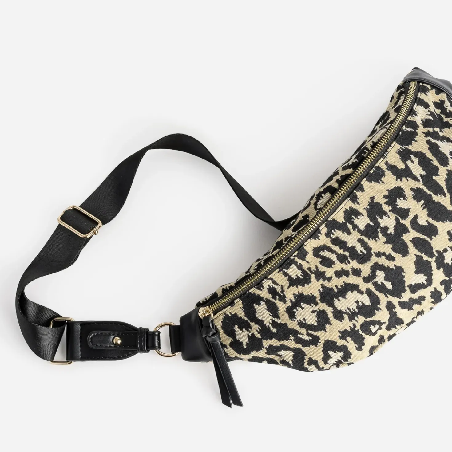 Sac-banane TEXTO beige motif léopard