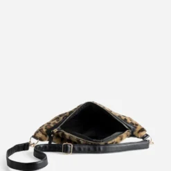 Sac banane TEXTO camel motif léopard