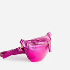 Sac-banane TEXTO fuchsia métallisé