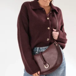 Sac bandoulière bordeaux