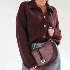 Sac bandoulière bordeaux