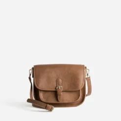 Sac bandoulière camel deux compartiments