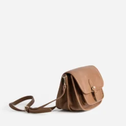 Sac bandoulière camel deux compartiments