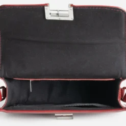 Sac bandoulière rouge foncé