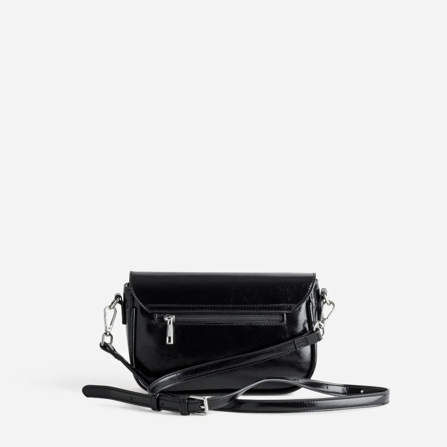 Sac bandoulière TEXTO noir fermoir monogramme