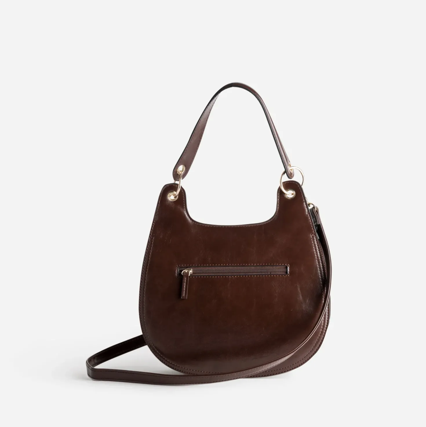 Sac besace bleu marron