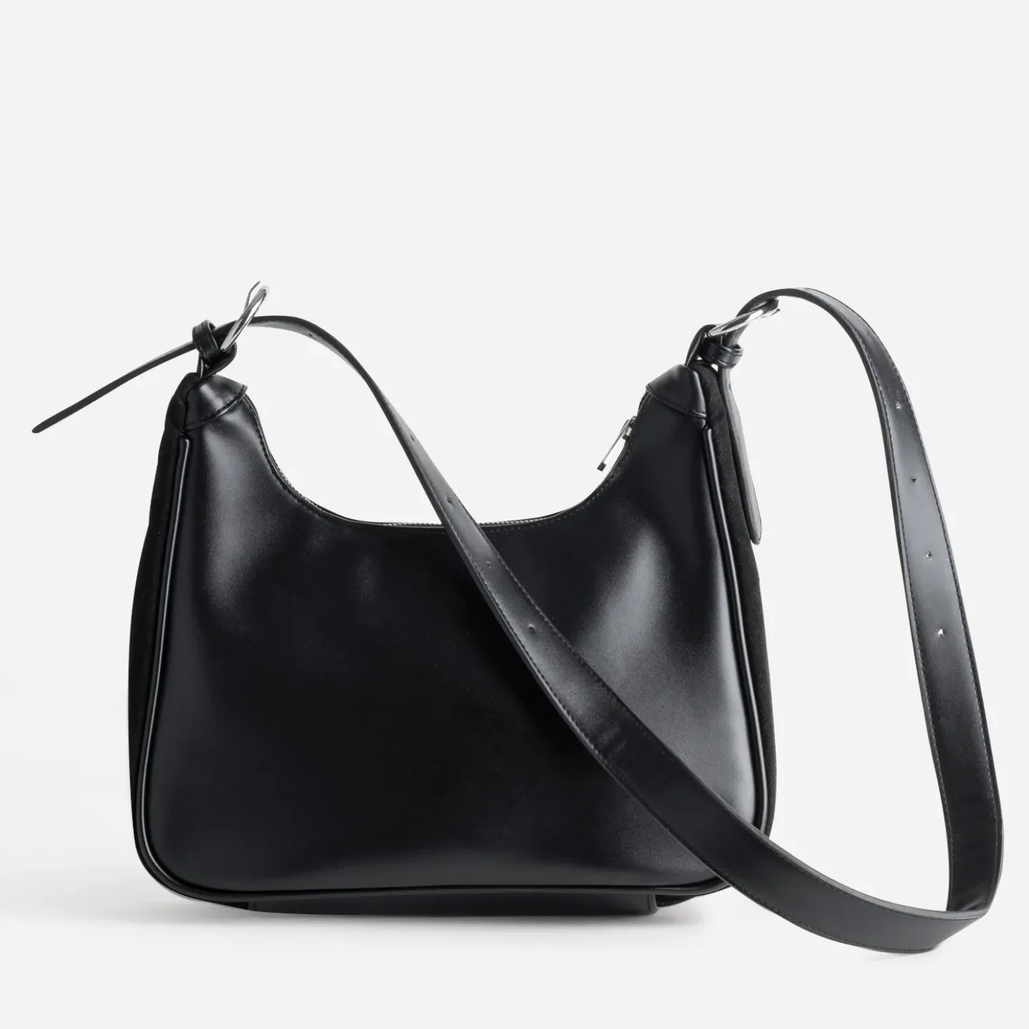 Sac besace noir bi-matière