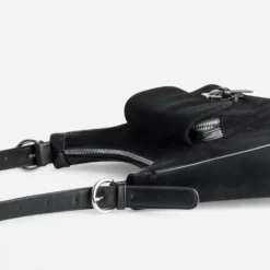 Sac besace noir bi-matière