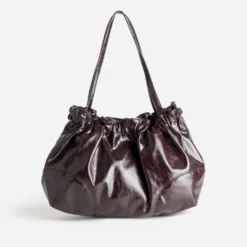 Sac bordeaux glacé souple