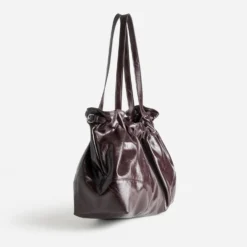 Sac bordeaux glacé souple