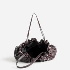 Sac bordeaux glacé souple