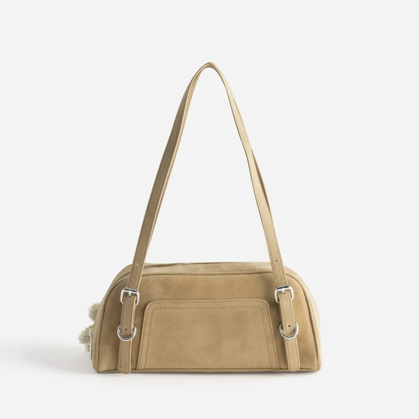 Sac bowling camel suédé