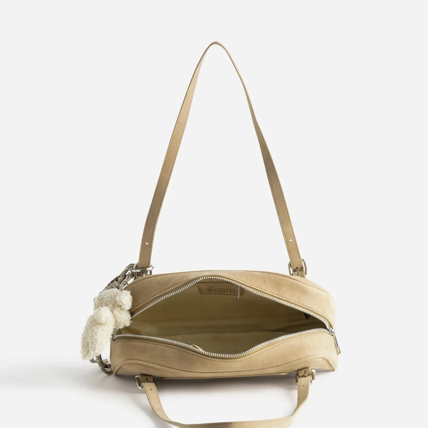 Sac bowling camel suédé
