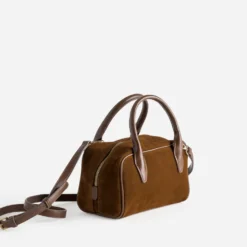 Sac bowling cognac suédé
