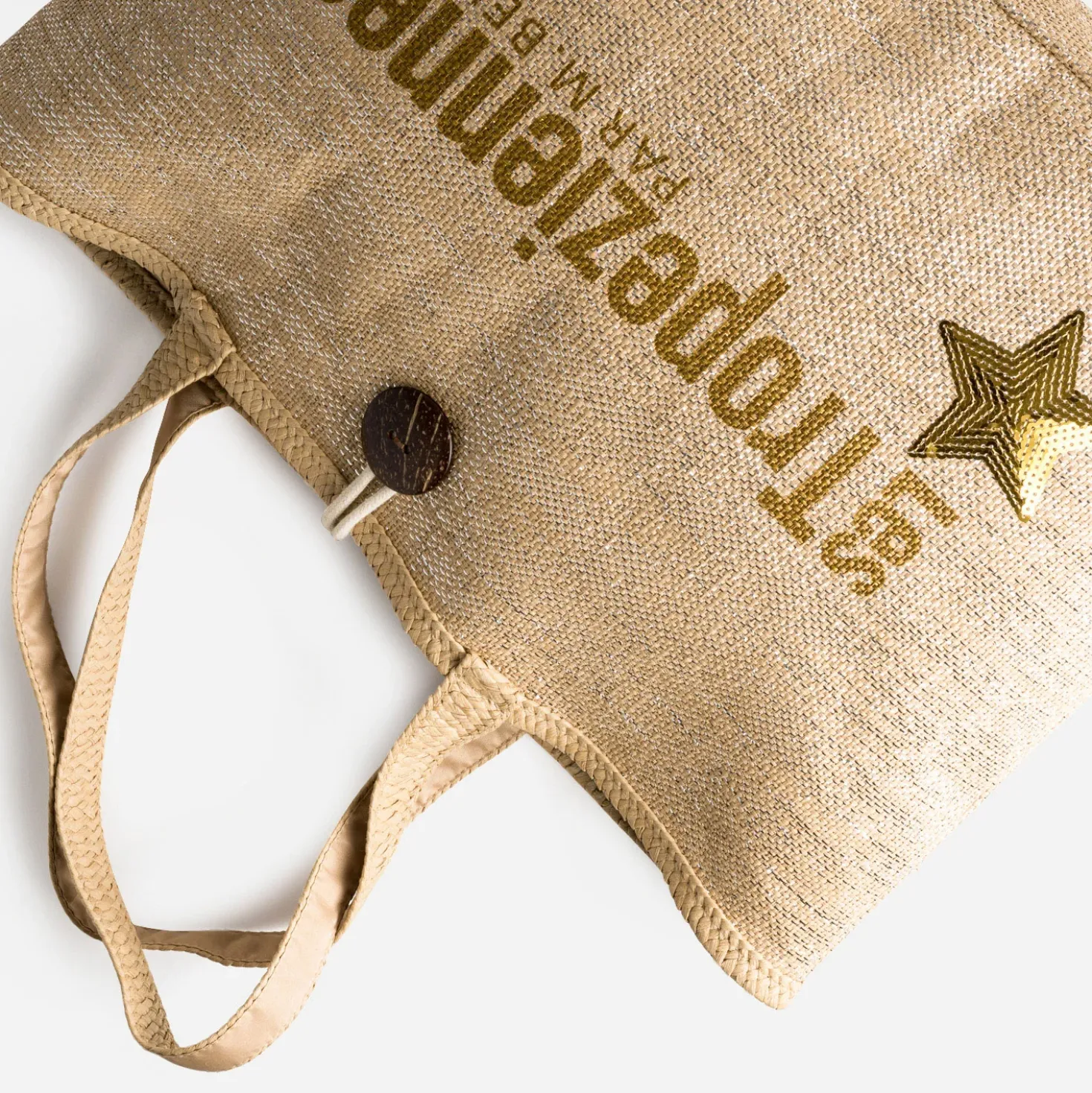 Sac cabas beige foncé LES TROPEZIENNES