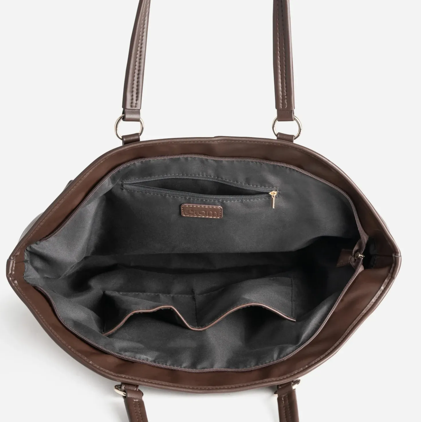 Sac cabas kaki suédé et marron