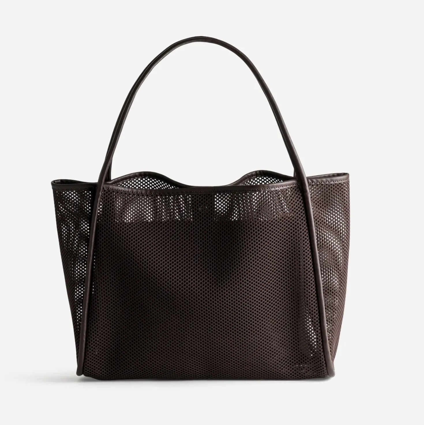 Sac cabas marron résille