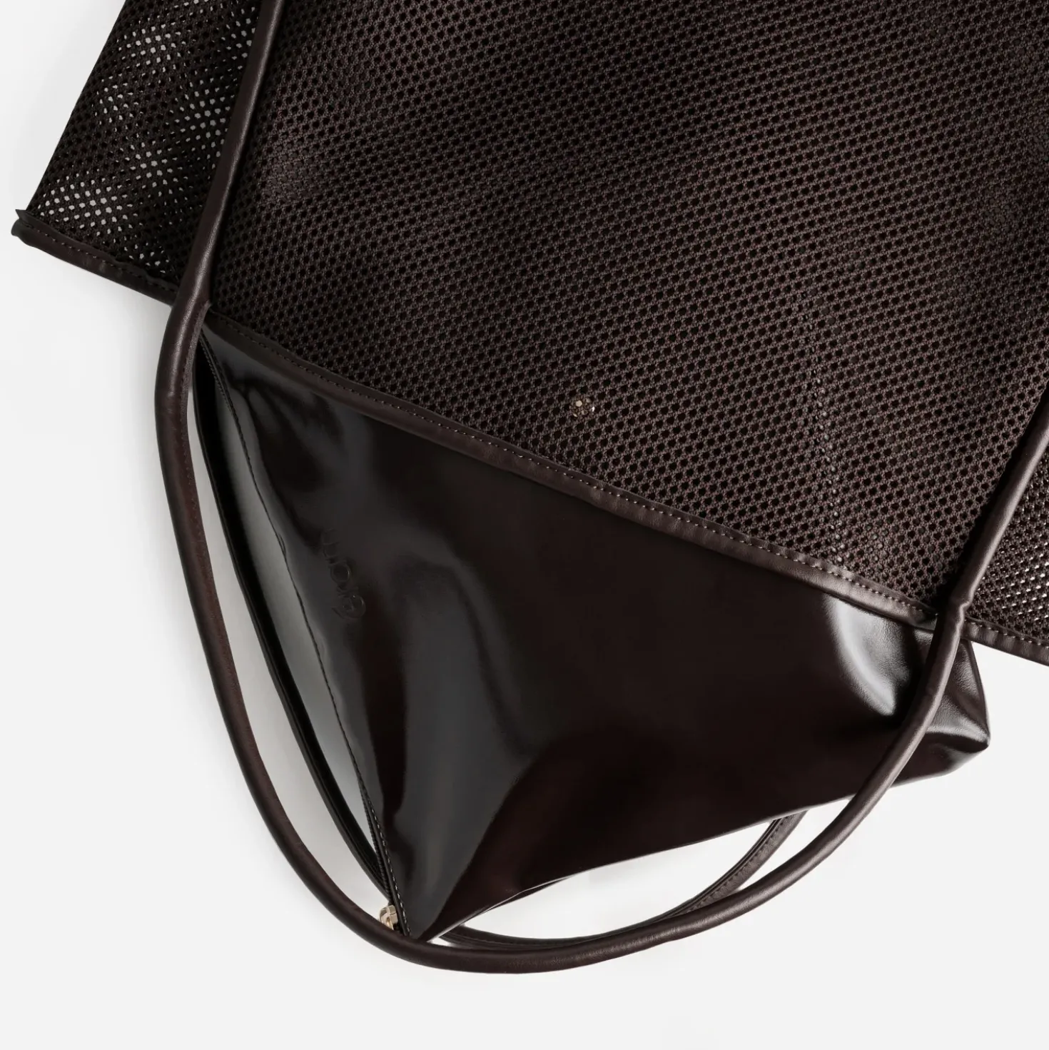 Sac cabas marron résille