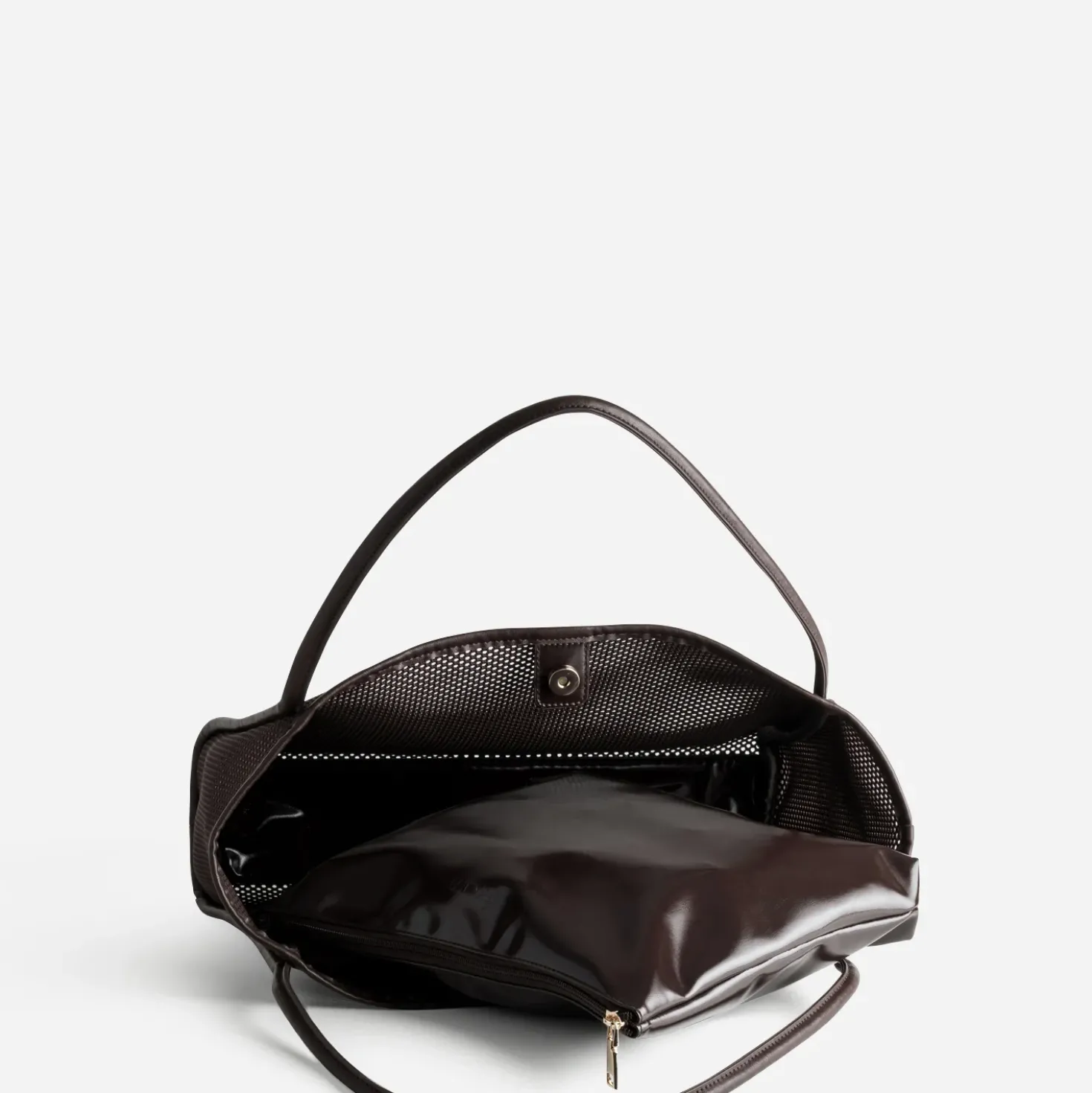 Sac cabas marron résille