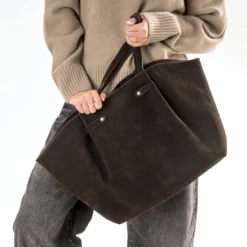 Sac cabas marron suédé