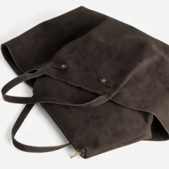 Sac cabas marron suédé