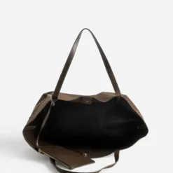 Sac cabas marron suédé décor clous