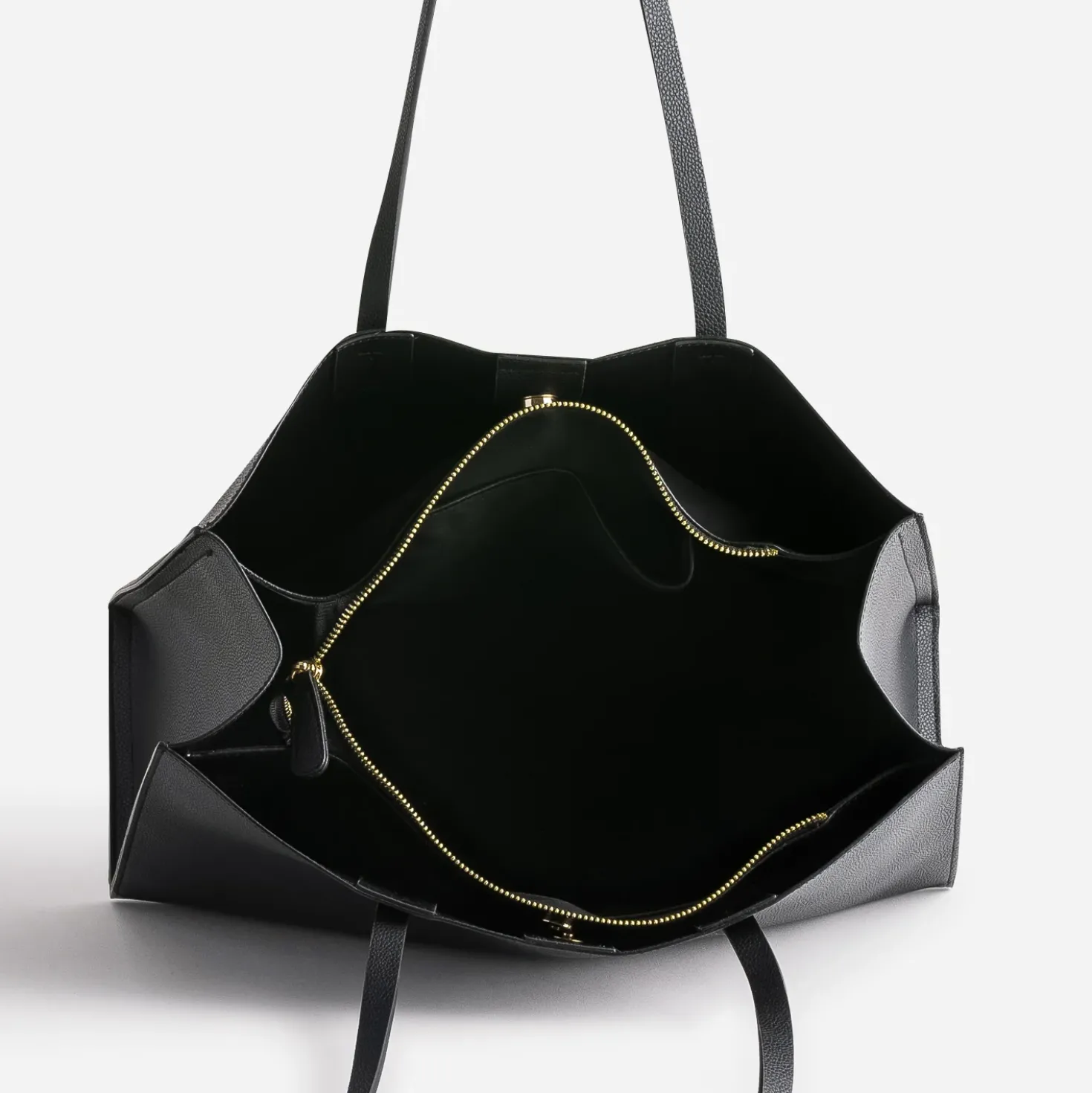 Sac cabas noir 3 compartiments
